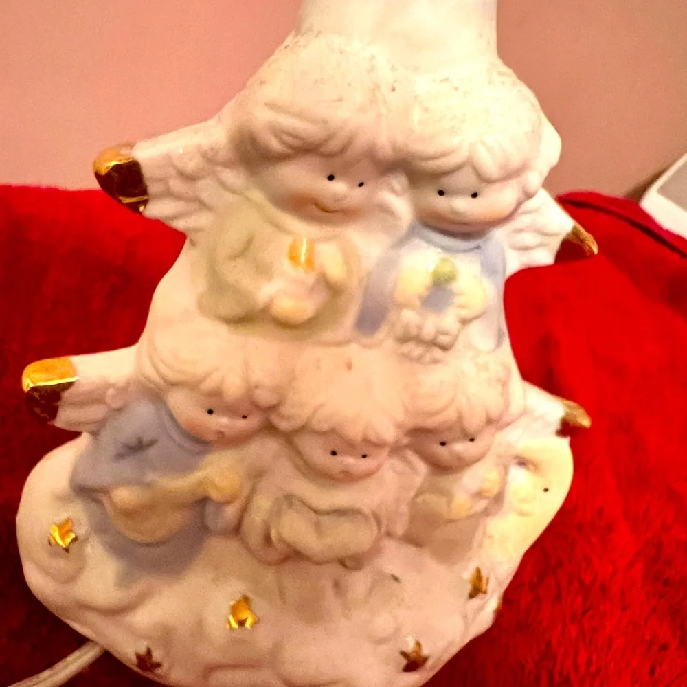 Holiday Angel ceramic decoration light with on & off switch‎ 🆕 in box